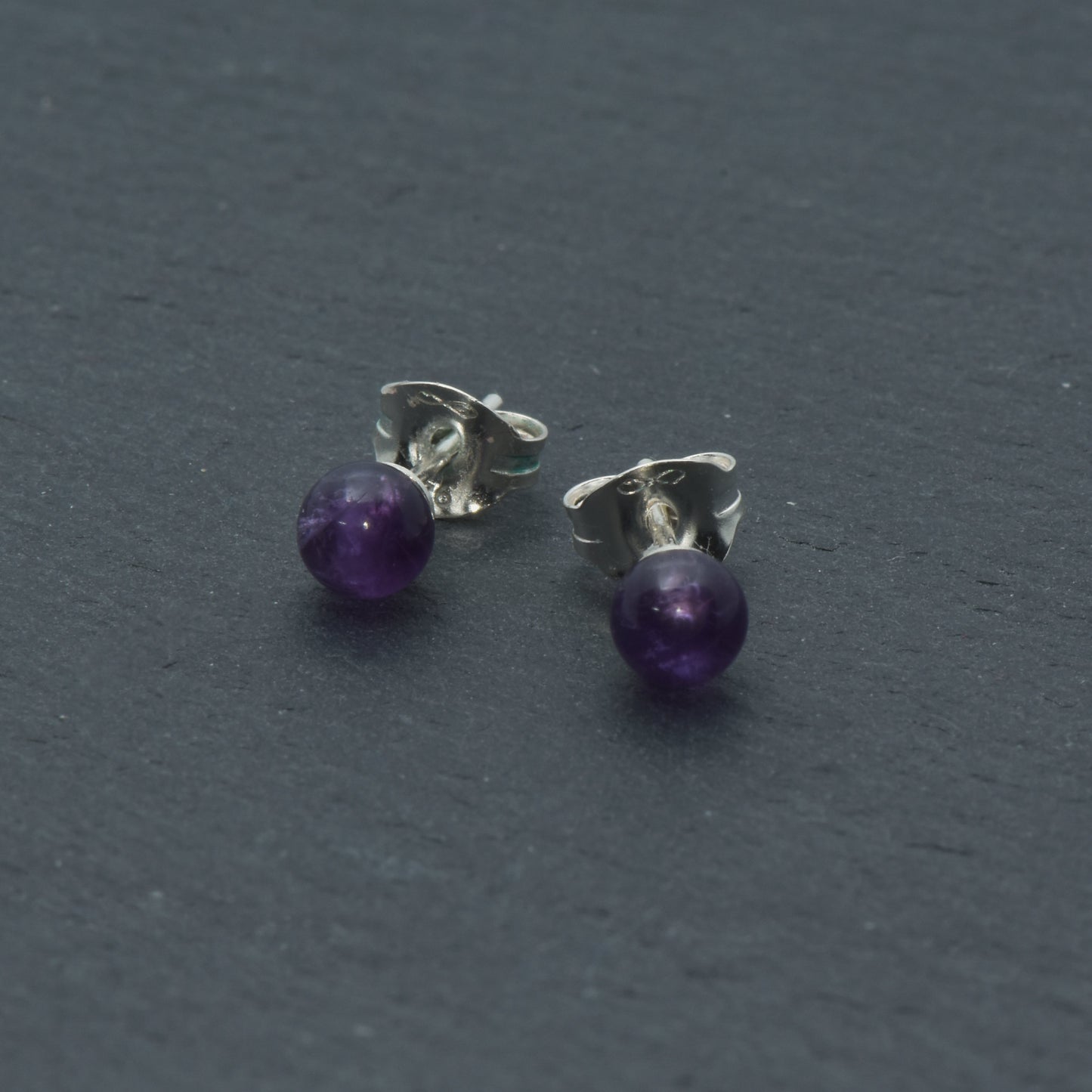 Amethyst Stud Earrings