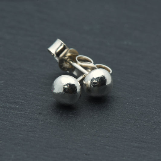 Sterling Silver Pebble Earrings